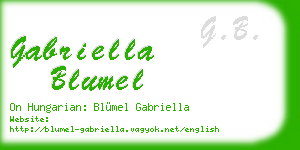 gabriella blumel business card