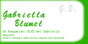 gabriella blumel business card